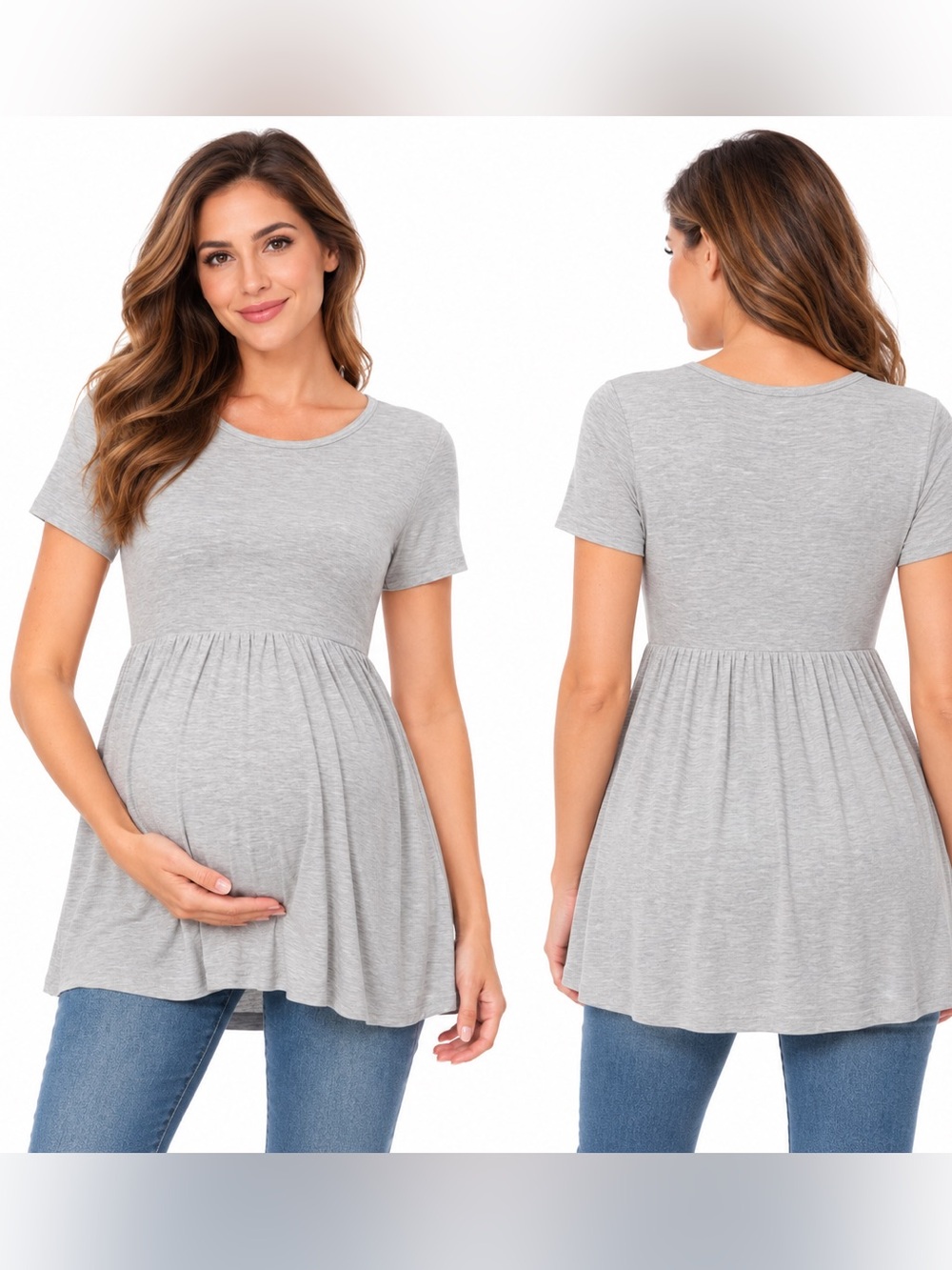 Bearsland Gray Maternity Top – Size Small